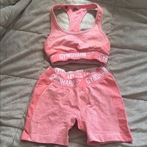 Gymshark Coral Flex Shorts & Bra Set
